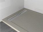 Receveur de douche caniveau, haut de gamme, Largeur 65 à 210 X 65 à 100 cm, résine pleine masse anti glissante PN24, 10 couleurs, Garantie 5 ans, Livraison rapide et offerte